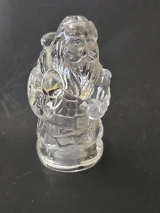 Pressed Glass Clear Santa Salt Or Pepper Shaker A+ Condition - Picture 1 of 5