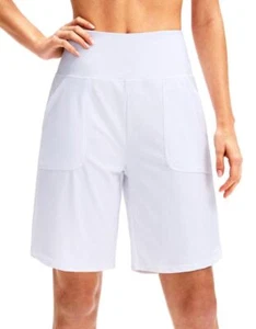 Women's 9" Long Swim Board Shorts with Pockets High Waisted Beach Swimsuits K... - Picture 1 of 7