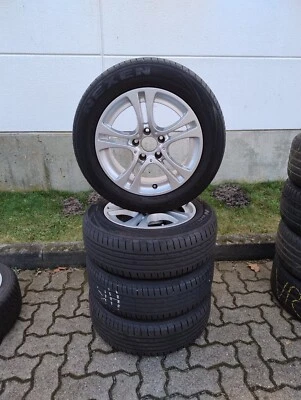 4x Sommerkompletträder MB C-Klasse (W205) auf 16 Zoll Brock Alufelgen - Bild 1 von 4