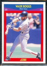1990 Score 100 Superstars Wade Boggs Boston Red Sox #80