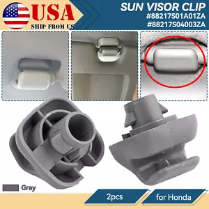 2x Sun Visor Clip Hook Hanger Fit Honda Accord Civic CR-V Odyssey 88217S01A01ZA - Picture 1 of 11