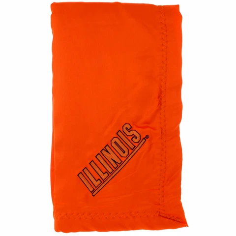 Illinois Fighting Illini Silky and Super Soft Plush Baby Blanket, 28" x 28" Cover