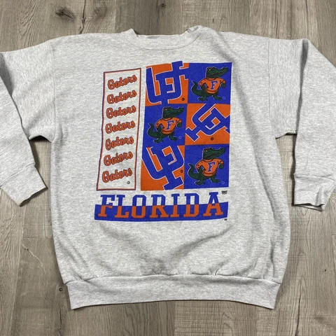 Vintage 90's Florida GATORS Sweater Mens 2XL Sweatshirt Tultex Pullover Cover