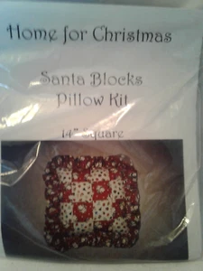 Home for Christmas Santa Blocks Pillow Sewing Kit-NIP - Picture 1 of 3