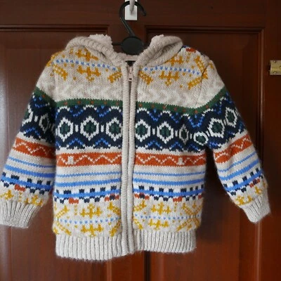 Cárdigan George Heavyweight con Capucha Cremallera Completa, Edad 18-24m, Estilo Scandi Foto 1 de 3