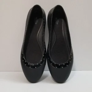 Crocs Women Size 10 Lina Ballet Flats Black Studded Slip On Comfort Shoes 204763 - Picture 1 of 14