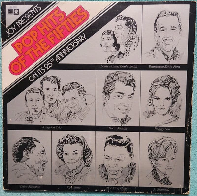 Pop Hits Of The Fifties 1976 Vinyl LP - Dean Martin, Peggy Lee, Nat King Cole - Image 1 of 4