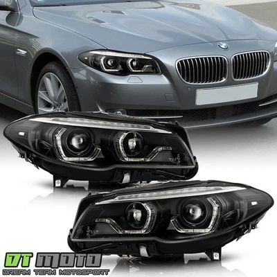 BMW F10 528i 535i HID 2011-2013 con faros proyectores secuenciales de tubo LED AFS Foto 1 de 4