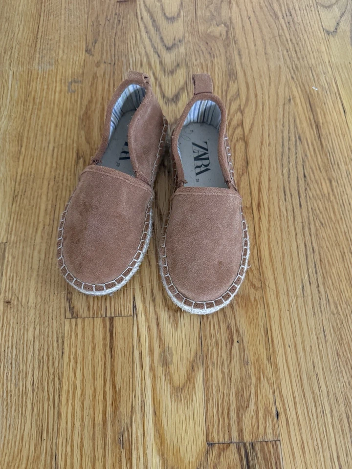 Mocassins infantis de couro de juta Zara - Imagem 1 de 3