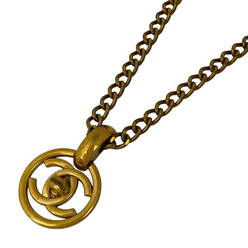 CHANEL (Incastro) Collana Catena Logo CC Giro Tondo Chiusura Collana Oro...