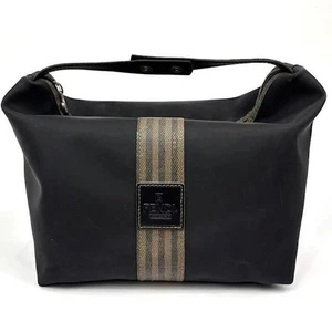 Auténtico Bolso de Mano FENDI Pequin a Rayas Bolsa de Cosméticos Bolso sin asas Usado De Colección JP - Imagen 1 de 14