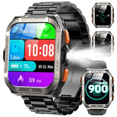 ChatGpt Smartwatch Military Smart Watch (Call Receive/Dial) GPS Fitness Tracker - Image 1 of 4