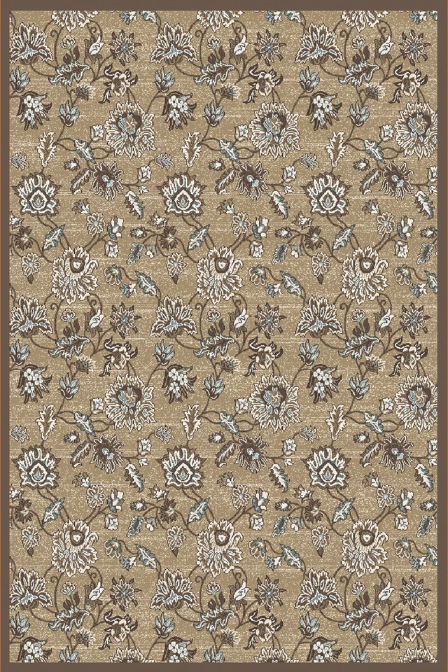 Alfombra redonda 8x8 Radici beige floral hojas de vides 3475 - abril 7' 10 x 7' 10" Foto 1 de 1
