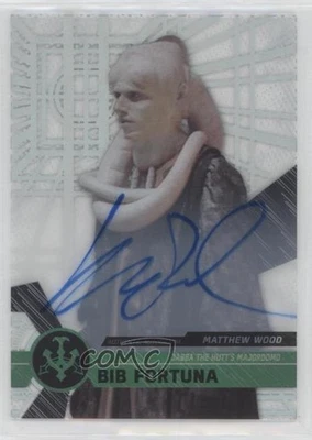 2017 Topps Star Wars High Tek Matthew Wood Bib Fortuna #28 Auto 2k3 - Image 1 of 3