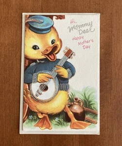 Vintage NOS Mothers Day Miller Glitter Art Greeting Card Spring Retro Design - Picture 1 of 4