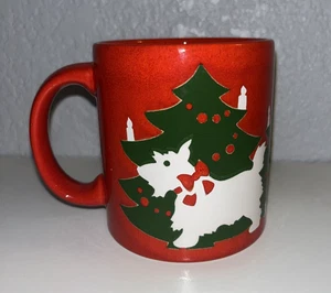 Waechtersbach Scottie Scotty Terrier Hund Tasse Germany rot Weihnachtsbaum - Bild 1 von 5