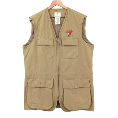 Beretta x NRA Shooting Vest Mens Medium Brown Nylon Cargo Pockets Hunting 44x30 - Image 1 of 4