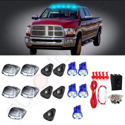 5 件 Smoke Cab 跑步标记灯 4SMD 蓝色 LED 适用于福特 F-250 F-350 Super Duty — 第 1/4 张图片