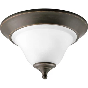 Progress Lighting P3475 Trinity 12-1/2" Single-Light Flush Mount - Bronze - Picture 1 of 6