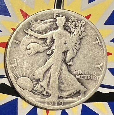 1919d Walking Liberty Half Dollar - Image 1 of 2