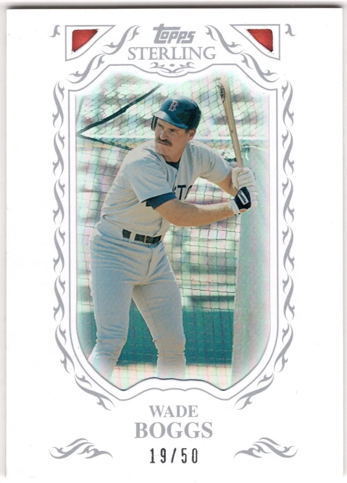 2009 TOPPS STERLING FRAMED WHITE 123 WADE BOGGS BOSTON RED SOX SET BREAK!* 19/50 - Image 1 of 2
