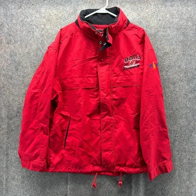 New Jersey Devils Jacket Mens Large Red 2003 Stanley Cup Champions NEW Parka - Image 1 of 4