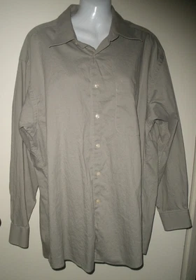 #478 Joseph Abboud 100 % algodón peinado egipcio gris caqui 17,5 34/35 Foto 1 de 4