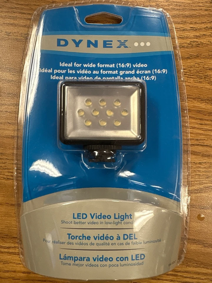 NEW Dynex LED Video Light for Most Cameras and Camcorders Multi - Image 1 of 3