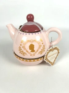 Bridgerton Limited Edition Light Pink Cameo Stacked Valentine Teapot & Cup Set - Picture 1 of 5
