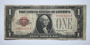 1928 $1 United States Red Seal Puerto Rico Note Funnyback - Picture 1 of 2