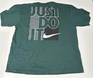 Vintage Nike Just Do It T-Shirt Baumwolle bequem XL grün Made in USA - Bild 1 von 5