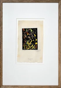 Michel, Exlibris für Dr. W. Tropp. 1923. [Signierter Original-Farblinolschnitt, - Bild 1 von 3