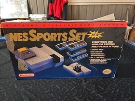 Nintendo NES Sports Set In Orig. Box 3 Controllers Satellite Accessories