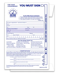 Multi Option Automotive Night Drop Envelopes 6x9 Service Departments #7211 - Picture 1 of 1