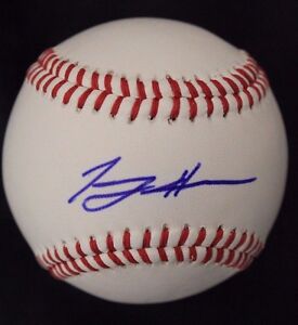 TOMMY HANSON (d.2015) Atlanta Braves Dodgers Autograph Baseball Signed COA