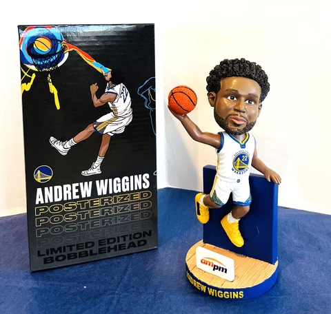 FREE - FREE - FREE SHIPPING Andrew Wiggins Posterized Warriors Bobblehead SGA Cover