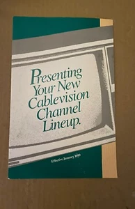 Vintage Cablevision Mailer Your New Cablevision Channel Lineup January 1989 - Picture 1 of 3