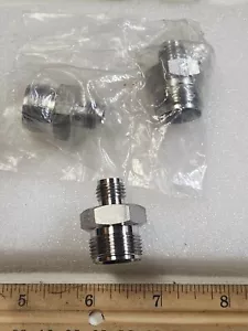 Stainless Reducing Union 1/2" ToD X 1/4" ToD Parker 8RU4-316 Bodies Only 3 Pk - Picture 1 of 4