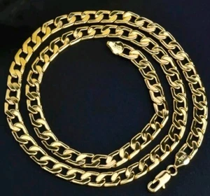 ! 29g ! 750 Gold Kette vergoldet 7mm Panzerkette 750 Gold 18K Damen Herren - Bild 1 von 12