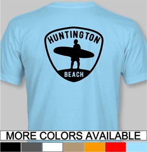 HUNTINGTON BEACH Retro T-Shirt surf shop surfing california - Picture 1 of 17