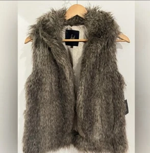 Jack by Bb Dakota Women Faux Fur Vest Super Soft Fuzzy Cozy Brown Size Small - Picture 1 of 8
