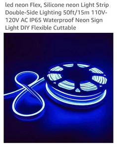 110V 50ft Vibe LED Neon Light Strip Waterproof Outdoor Party Garden Lighting US - Picture 1 of 6