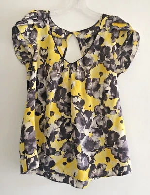 Kenar Blouse Women's Medium Silk Flutter Sleeve Colorful - Image 1 of 4