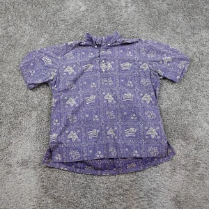 Reyn Spooner Hawaiian Shirt Mens Extra Large Reverse Print Hawaii Flag - Picture 1 of 6