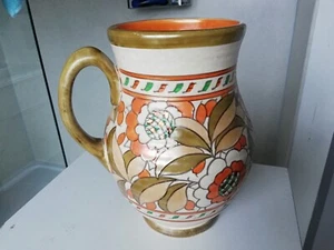 Vintage Charlotte Rhead Krone herzoglicher Krug Tudor Rose 145 Nr. 4491 1930er Jahre floral 26 cm - Bild 1 von 12