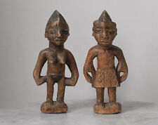 Antique pair of Ibeji commemorative twin figures, YORUBA, Nigeria