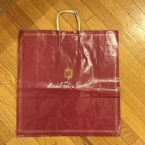 Vintage Marshall Field’s Paper Shopping Bag RED Christmas " - Picture 1 of 16