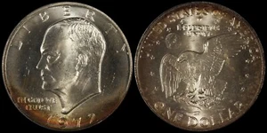 1972 S PCGS MS65 Eisenhower Ike Dollar Silver Toner Color US Coin - Picture 1 of 6