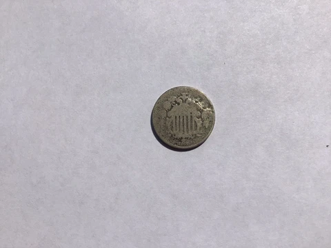 1867 Shield Nickel Without Rays Cover