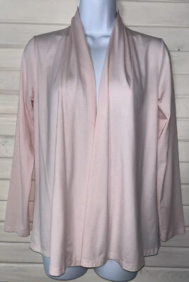 Talbots Sz Petite XS PP (0-2) Pink Jersey Knit Open Cardigan Pima Cotton EUC - Image 1 of 4